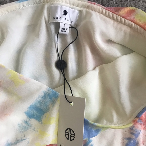 NWT Socialite Bias Tie Dye Midi Skirt - Picture 3 of 3